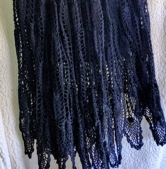 Crochet Swing Skirt by Jackpot Black SZ S NWT Partial Lining Some Stretch - Picture 1 of 7